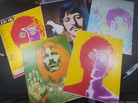 All five Look magazine Beatles portrait pages laid out