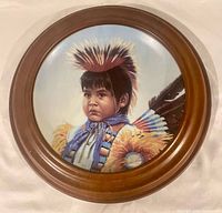 Front view of framed Paiute Princess plate