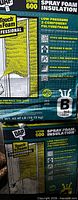 Front of boxed DAP Touch ’n Foam Professional System 600 kit showing product specifications and graphics