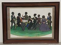 Framed watercolor showing full artwork and frame