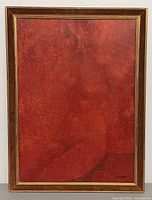 Full view of framed painting showing entire artwork and frame