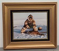 Full view of framed photograph showing frame style and image subject