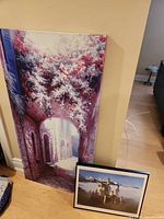Front view of both art pieces showing relative sizes