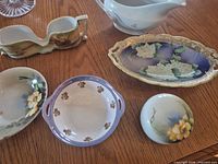 Group shot showing all six porcelain pieces
