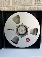 Front view of Ampex 10.5-inch 434 reel inside box