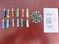 overview of pendants and loose stones