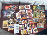 Top-down view entire assortment on tabletop