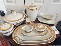 All pieces arranged showing pattern and trim