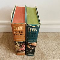 Spines of both volumes showing titles, volume numbers, and floral artwork