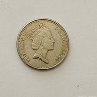 Obverse showing Queen Elizabeth II portrait, date 1992 and legend