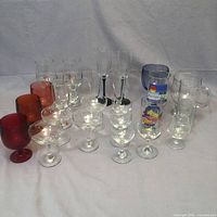 Group shot of all assorted glasses