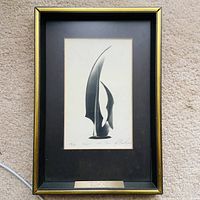 Full view of framed print with mat and frame