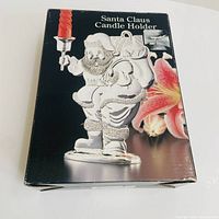 Box front displaying Santa Claus Candle Holder graphics