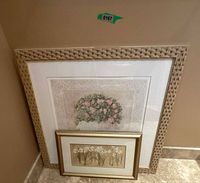 Both framed prints together for size comparison and contents overview