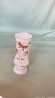 Full view of milk glass pedestal vase