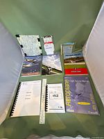 All manuals, plotter and map laid out