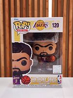 Front view of sealed Funko Pop Anthony Davis #120 box