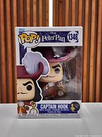 Front view of boxed Funko Pop! Captain Hook #1348