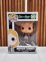 Front view of Funko POP #341 Warrior Summer in sealed box