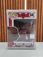 Front view showing sealed Funko Pop #54 Michael Jordan box