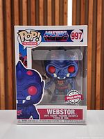 Front view of sealed Funko POP Television #997 Webstor box displaying figure and special edition sticker