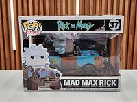 Front view of sealed Funko Pop Rides #37 Mad Max Rick box