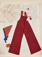 Full outfit components on backing sheet