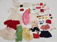 Full layout of all doll clothing and accessories