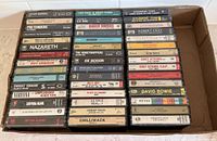 Box with full collection of cassette tapes