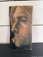 Front view of the Kurt Cobain portrait showing full artwork