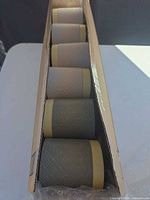 Six planters in original box, top view