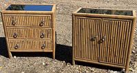 Front view of dresser and cabinet together