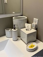 Full set on countertop showing all five pieces together