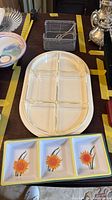 All three serveware pieces displayed on table