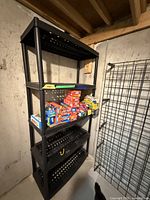 Front view showing full height and five shelves