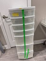 Full view of five-drawer organizer
