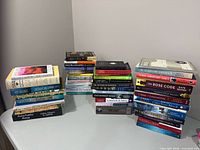 Overview of three stacks showing majority of paperbacks