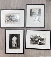 Group shot of all four framed prints