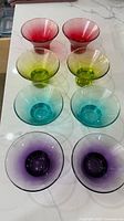 Top view showing all eight colored bowls