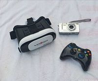 VR2GO headset, Kodak camera, and controller grouped