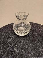 Front view of Cartier crystal bud vase