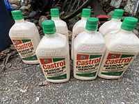 Seven full bottles of Castrol Dexron-III Mercon automatic transmission fluid 1-litre each