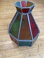 Full view of multicolour stained glass lamp shade
