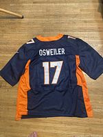 Back view showing OSWEILER name and 17 number, full jersey layout
