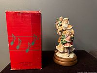 Figurine beside box showing overall items