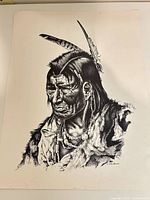 Full view of the monochrome print on paper