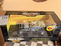 Boxed Ford T-Bucket die-cast model front view