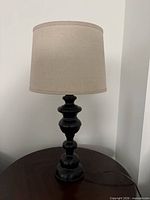 Full view of lamp on table