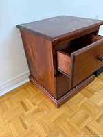 nightstand perspective view, drawer open