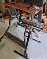 Workmate bench and roller stand full view